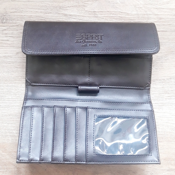 Esprit Pebbled Brown Faux Leather Wallet Billfold - Picture 6 of 14